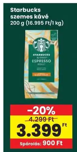 Interspar Starbucks szemes kávé ajánlat