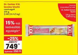 Interspar Dr. Oetker XXL leveles tészta ajánlat