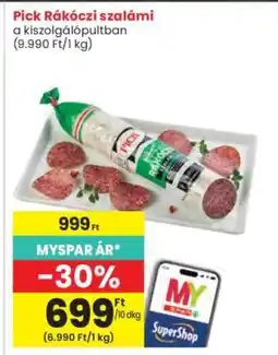 Interspar PICK Rákóczi szalámi ajánlat