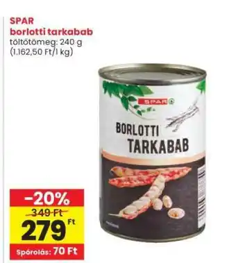 Interspar SPAR borlotti tarkabab ajánlat