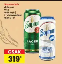 Interspar Soproni sör ajánlat