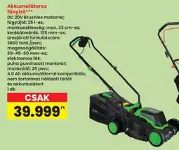 Interspar Akkumulátoros fűnyíró ajánlat