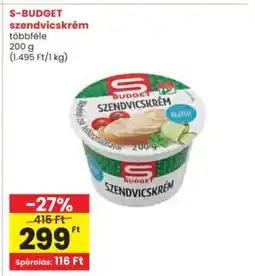 Interspar S-BUDGET szendvicskrém ajánlat