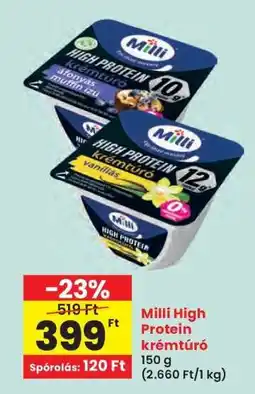 Interspar Milli High Protein krémtúró ajánlat