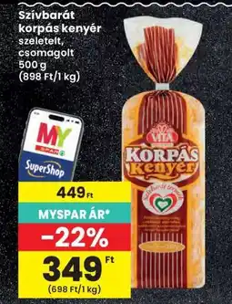 Interspar Szívbarát korpás kenyér ajánlat