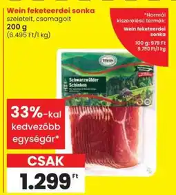 Spar Wein feketeerdei sonka ajánlat