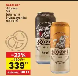 Interspar Kozel sör ajánlat