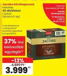 Spar Jacobs kávékapszula ajánlat