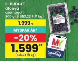Interspar S-BUDGET áfonya ajánlat