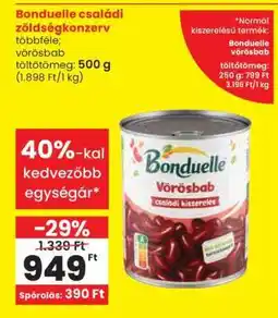 Spar Bonduelle családi zöldségkonzerv ajánlat
