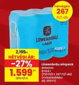Interspar Löwenbräu sörpack dobozos ajánlat