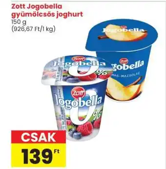 Spar Zott Jogobella gyümölcsös joghurt ajánlat