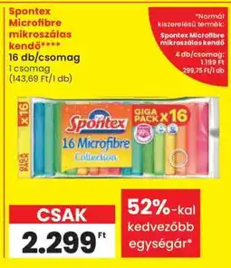 Spar Spontex Microfibre mikroszálas kendő ajánlat