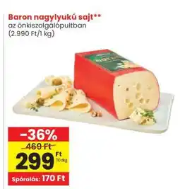 Spar Baron nagylyukú sajt ajánlat
