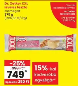Spar Dr. Oetker XXL leveles tészta ajánlat