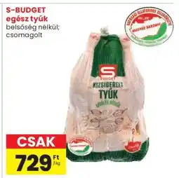 Spar S-BUDGET egész tyúk ajánlat