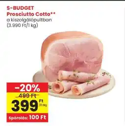 Spar S-BUDGET Prosciutto Cotto ajánlat