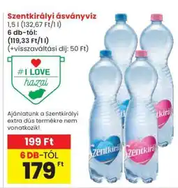 Spar SZENTKIRÁLYI Ásványvíz ajánlat