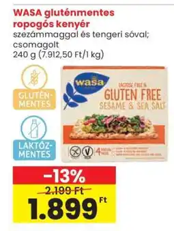 Spar WASA gluténmentes ropogós kenyér ajánlat