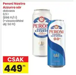 Spar Peroni Nastro Azzurro sör ajánlat