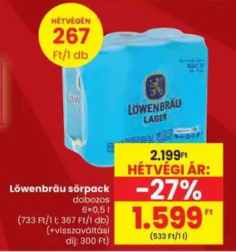 Spar Löwenbräu sörpack ajánlat