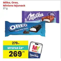 Spar Milka, Oreo, Minions tejsnack ajánlat