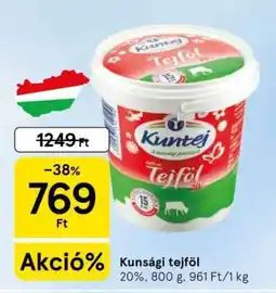 Tesco Kunsági tejföl ajánlat