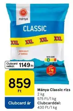 Tesco Mánya Classic rizs ajánlat