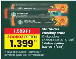 Spar Starbucks kávékapszula ajánlat
