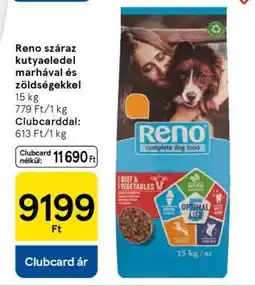 Tesco Reno száraz kutyaeledel marhával és zöldségekkel ajánlat