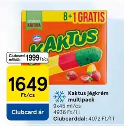 Tesco Kaktus jégkrém multipack ajánlat