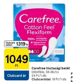 Tesco CAREFREE Tisztasági betét ajánlat