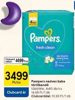 Tesco PAMPERS NEDVES BABA TÖRLŐKENDŐ ajánlat