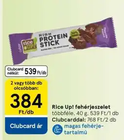 Tesco RICE UP! FEHÉRJESZELET ajánlat