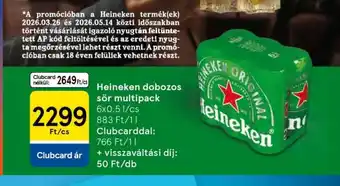Tesco Heineken dobozos sör multipack ajánlat
