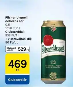 Tesco Pilsner Urquell Dobozos Sör ajánlat