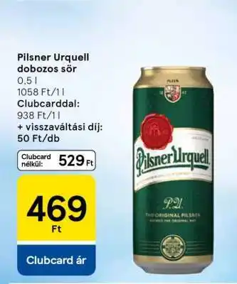 Tesco Pilsner Urquell Dobozos Sör ajánlat