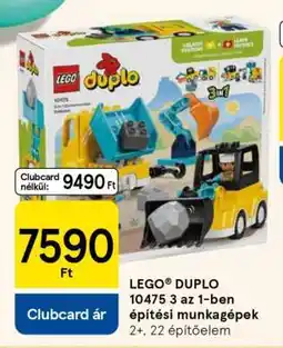 Tesco LEGO DUPLO 10475 3 az 1-ben építési munkagépek ajánlat