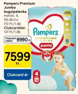Tesco Pampers Premium Jumbo bugyi pelenka ajánlat