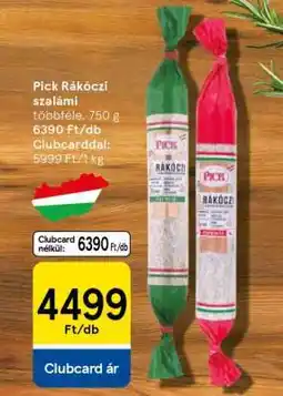 Tesco PICK Rákóczi szalámi ajánlat