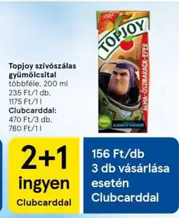 Tesco Topjoy szívószálas gyümölcsital ajánlat