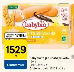 Tesco Babybio fogzós babapiskóta ajánlat