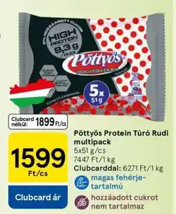 Tesco Pöttyös Protein Túró Rudi multipack ajánlat