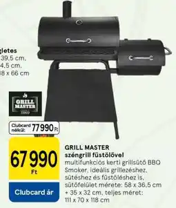 Tesco Grill Master széngrill füstölővel ajánlat