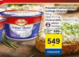 Tesco Président laktózmentes Cottage Cheese ajánlat