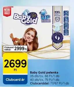 Tesco Baby Gold pelenka ajánlat