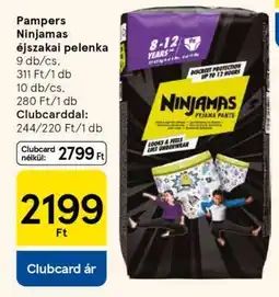 Tesco Pampers Ninjamas éjszakai pelenka ajánlat