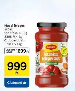 Tesco Maggi üveges szósz ajánlat