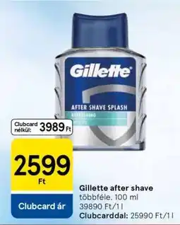 Tesco Gillette After Shave ajánlat