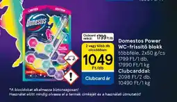 Tesco Domestos Power WC-frissítő blokk ajánlat